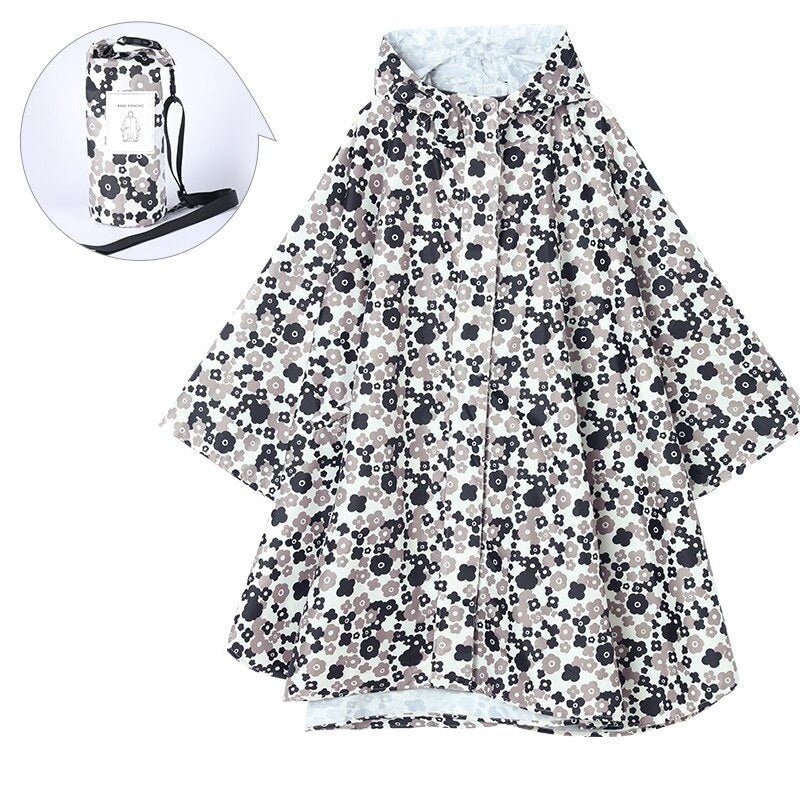 Poncho Pluie Femme Fleurs - Fleurs