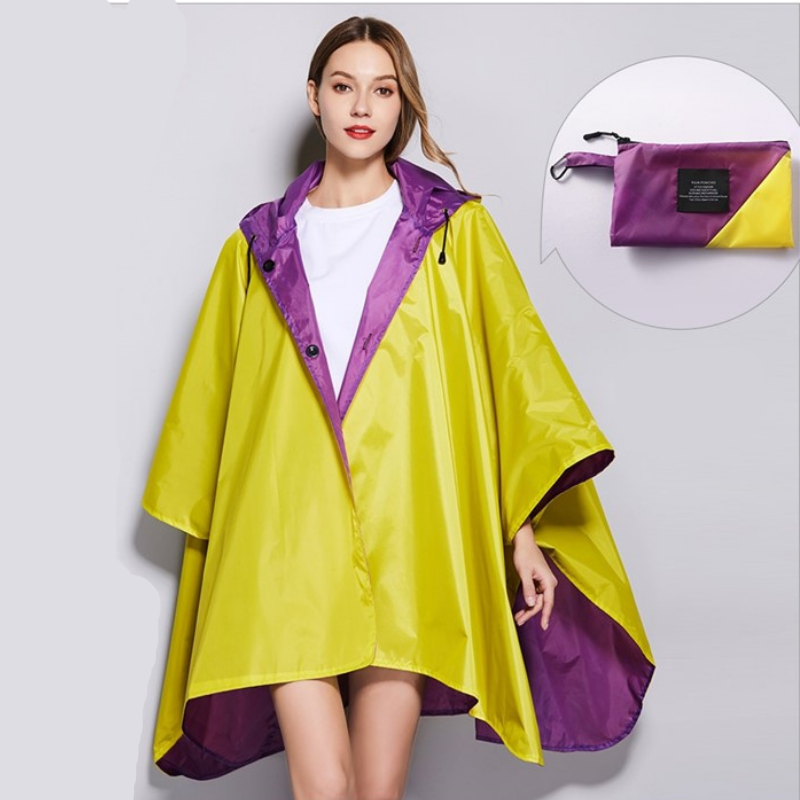 Poncho Pluie Jaune & Violet - jaune & Violet