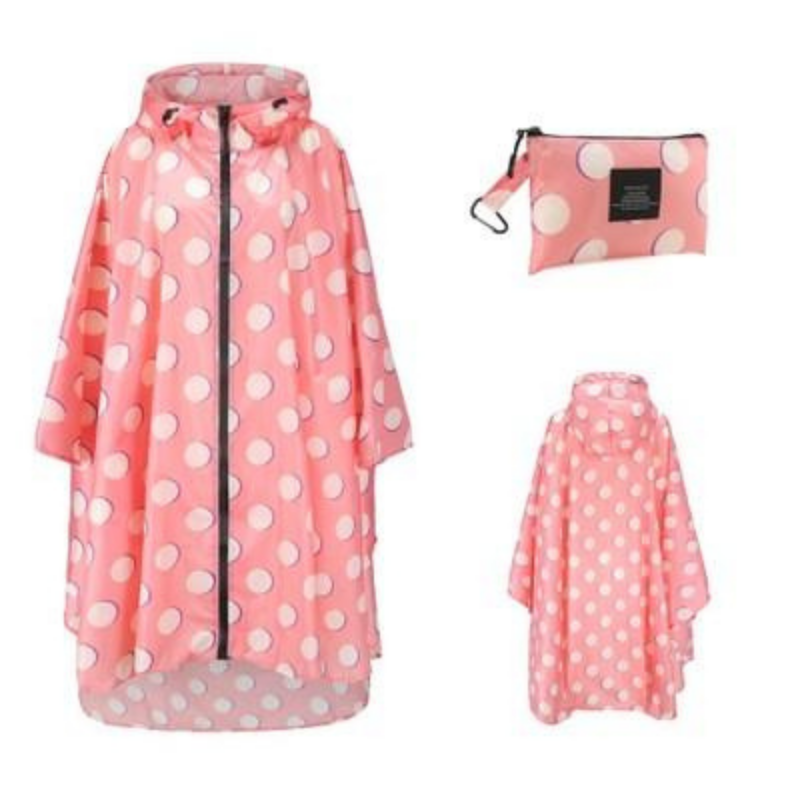 Poncho Pluie Pois Rose - Pois Rose