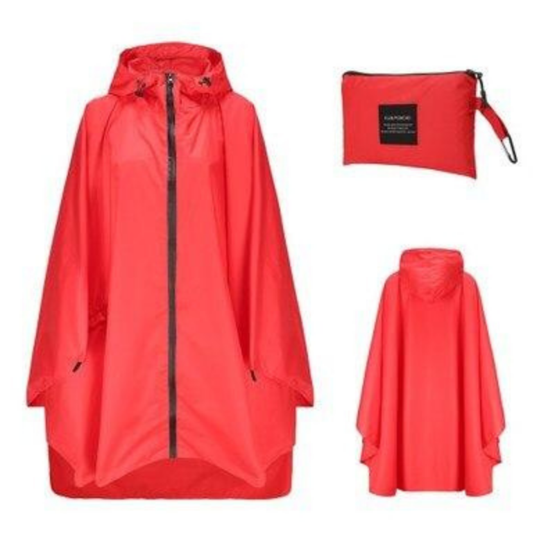 Poncho Pluie Rouge - rouge