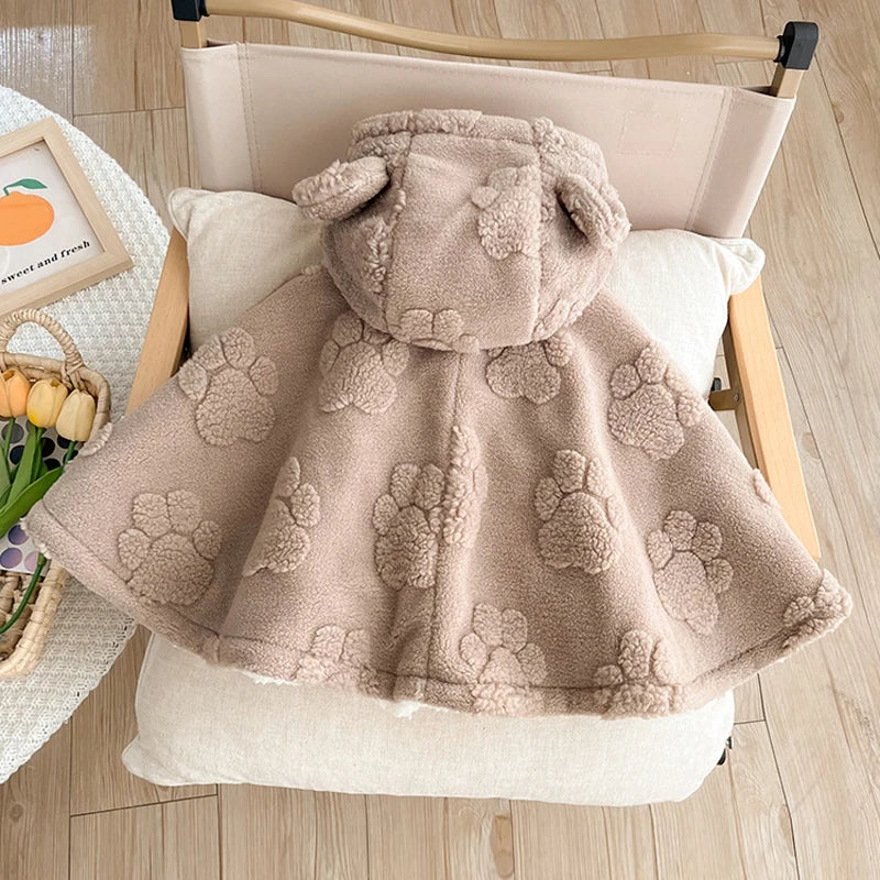 Poncho Polaire Bébé Ours - 0-3 ans