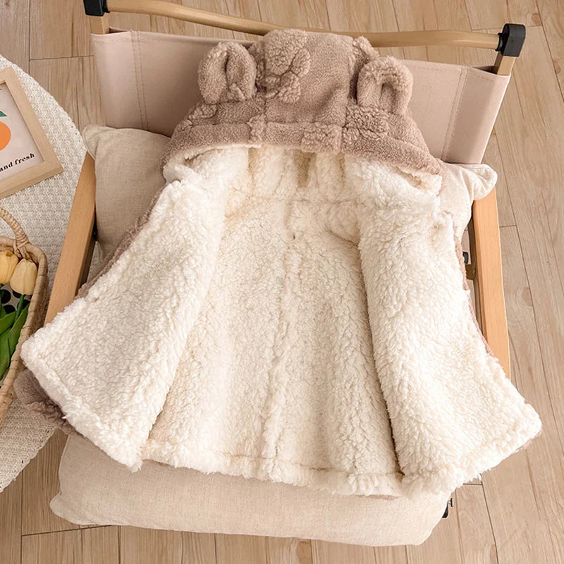 Poncho Polaire Bébé Ours - 0-3 ans