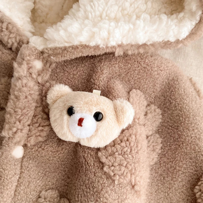 Poncho Polaire Bébé Ours - 0-3 ans