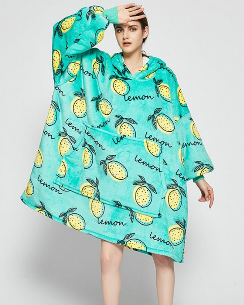 Poncho Polaire Femme Citron - unique