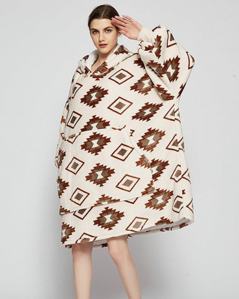 Poncho Polaire Femme Ethnique - unique
