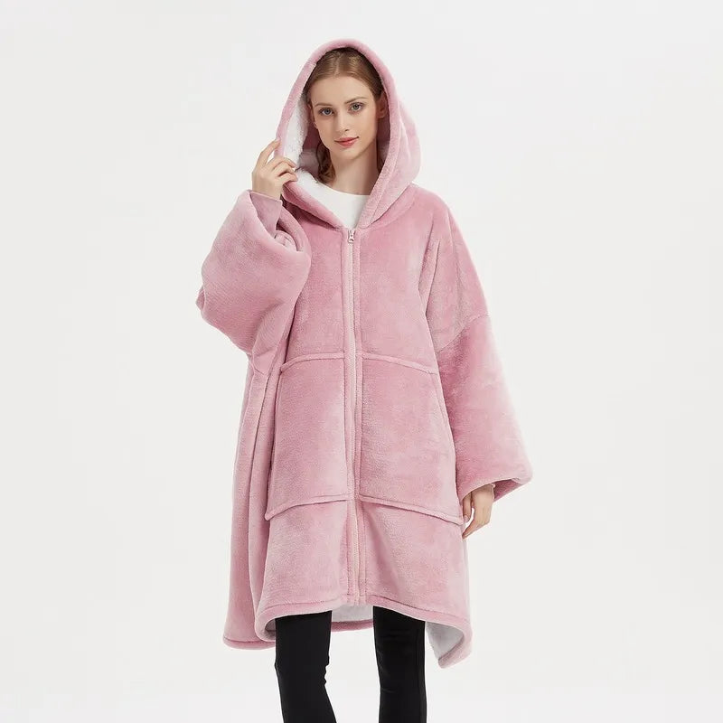 Sweat à Capuche Femme Newbestyle - Polaire Zippée Oblique Confortable Et Chaud