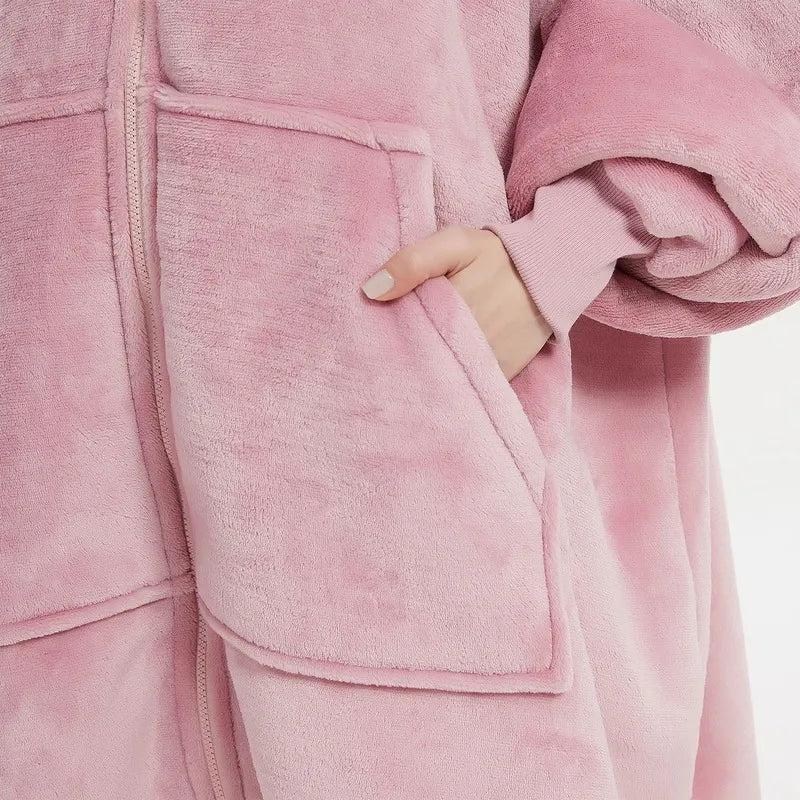Poncho Polaire Femme Fermeture Eclair