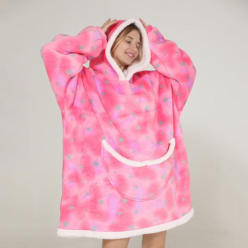 Poncho Polaire Femme Rose - rose / unique