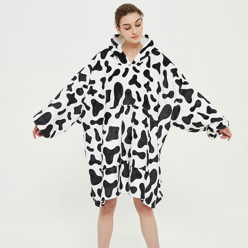 Poncho Polaire Femme Vache - vache / unique