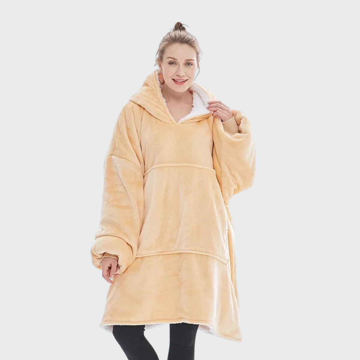 Poncho Polaire Hiver Femme - beige / unique