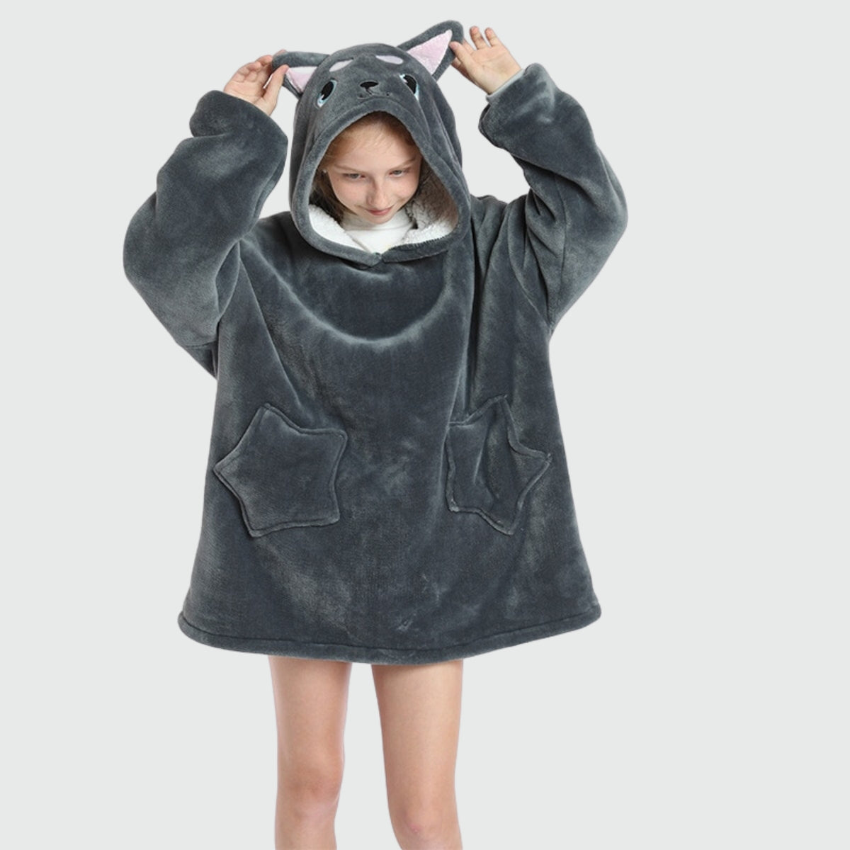 Sweat Plaid Enfant Gris - Husky / Unique