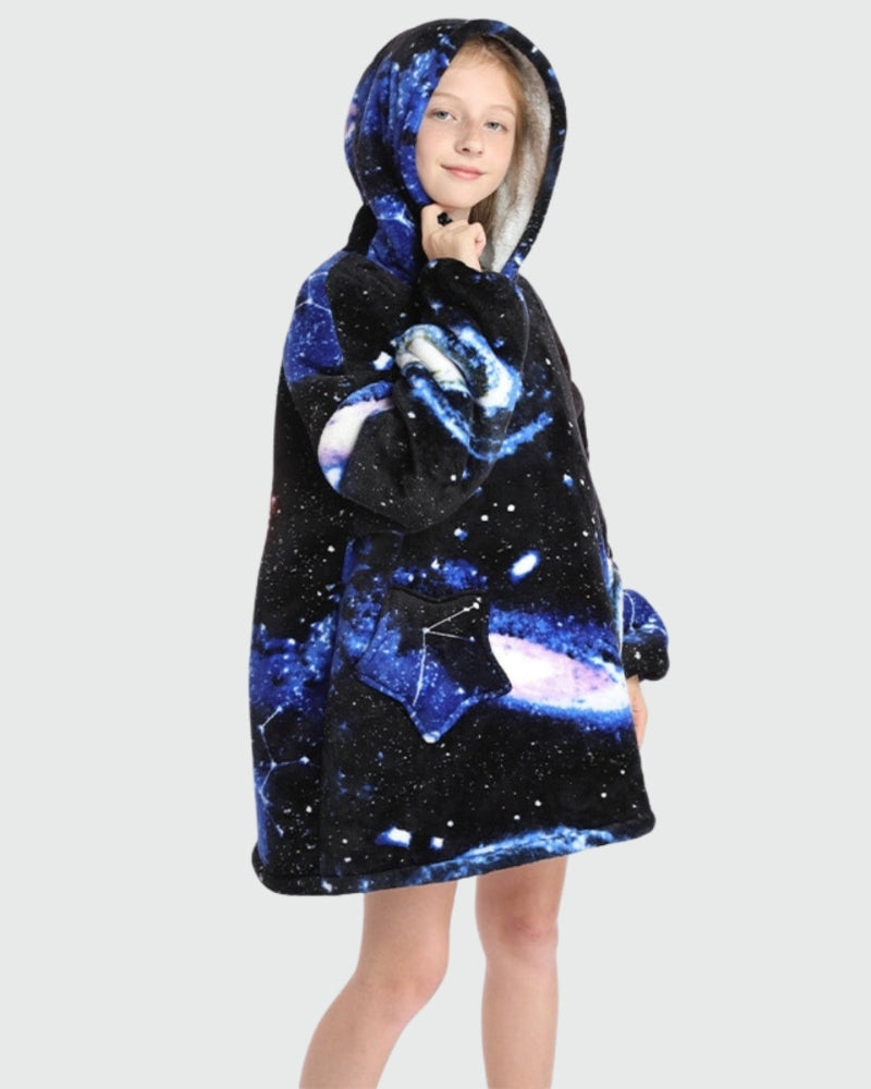 Sweat Plaid Enfant Univers Poncho Shop