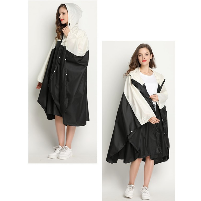 K Way Poncho Femme - Noir & Blanc