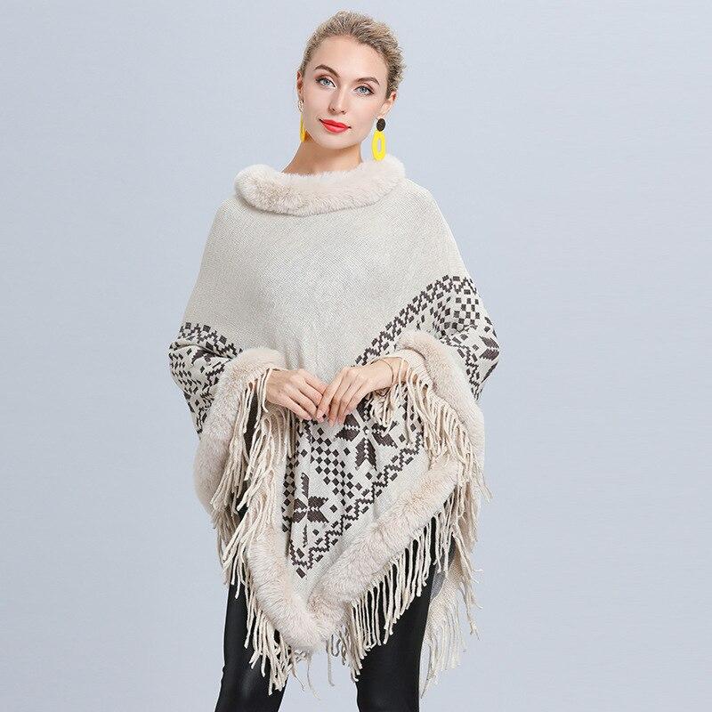 Poncho avec Fourrure