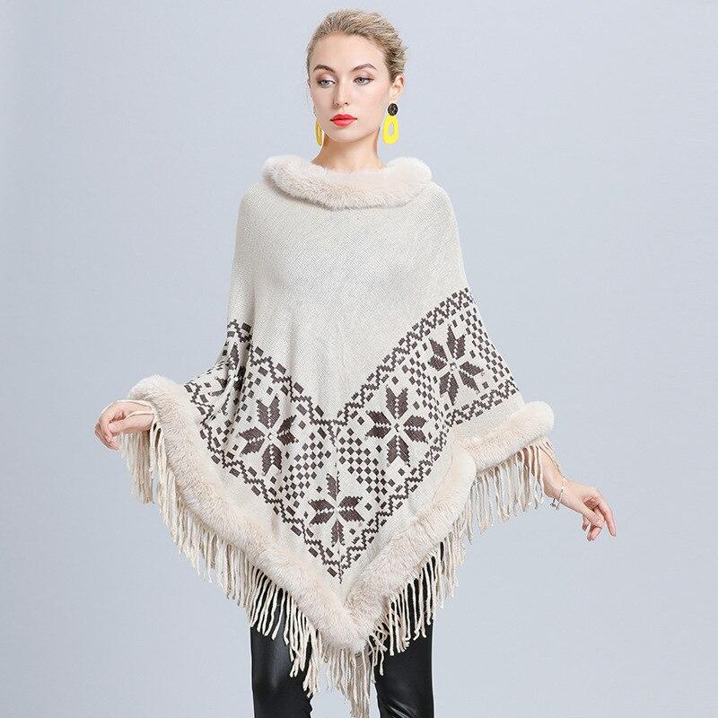 Poncho avec Fourrure