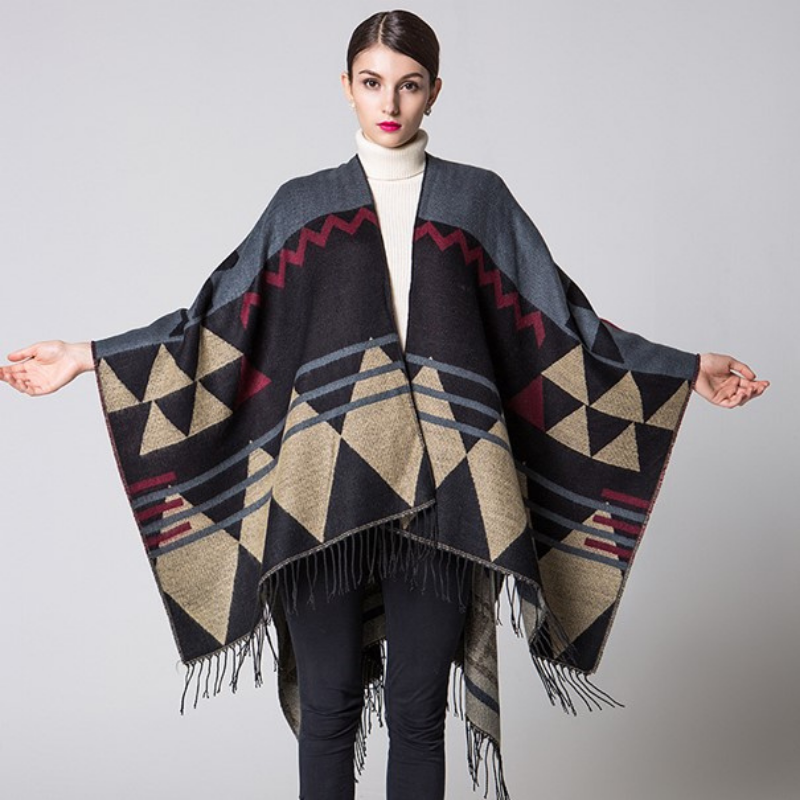 Poncho avec Franges