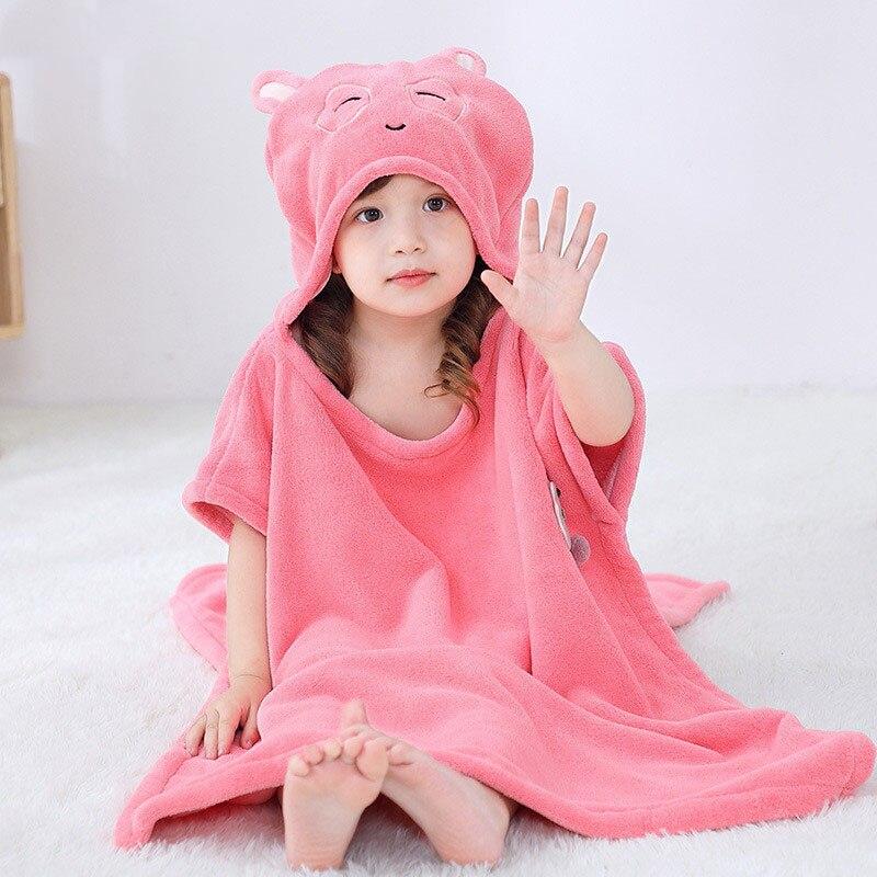 Poncho Bain Fille Kawaii - animal