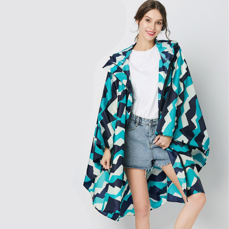 Poncho de Pluie Femme - Bleu clair