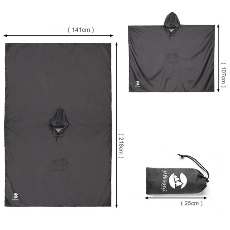 Poncho de Pluie Homme - Gris Foncé