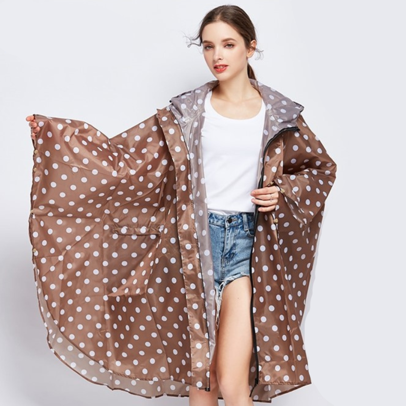 Poncho de Pluie Long - marron