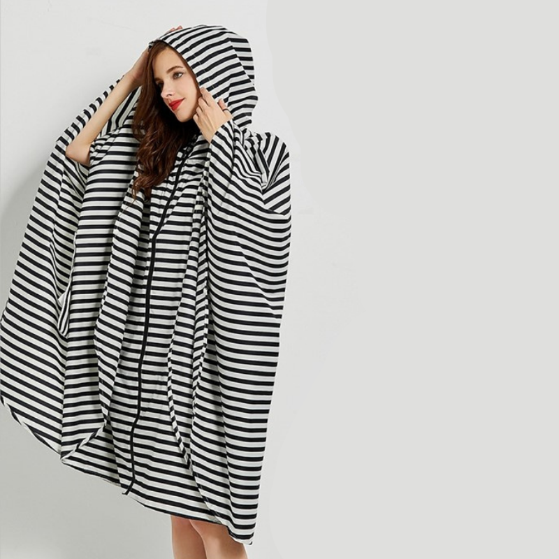 Poncho de Pluie - Noir & Blanc
