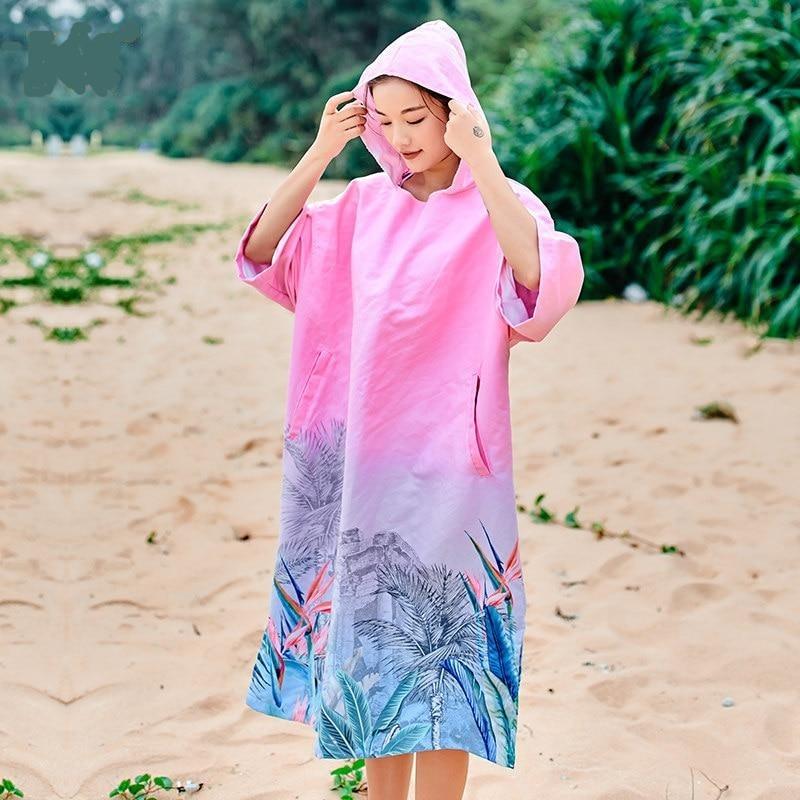 Poncho de Surf Femme - rose
