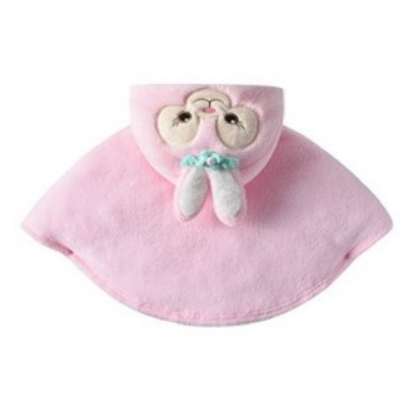 Poncho Enfant Lapin - rose / 0-3 ans