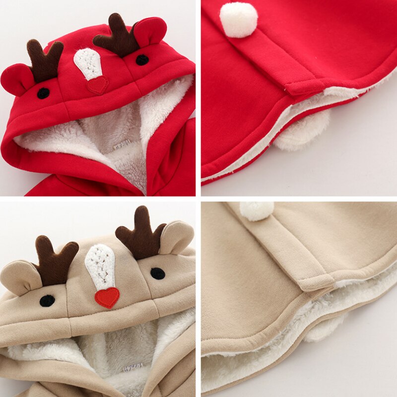 Poncho Enfant Renne Noël