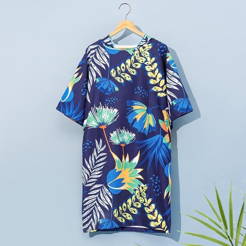 Poncho Eponge Surf - bleu