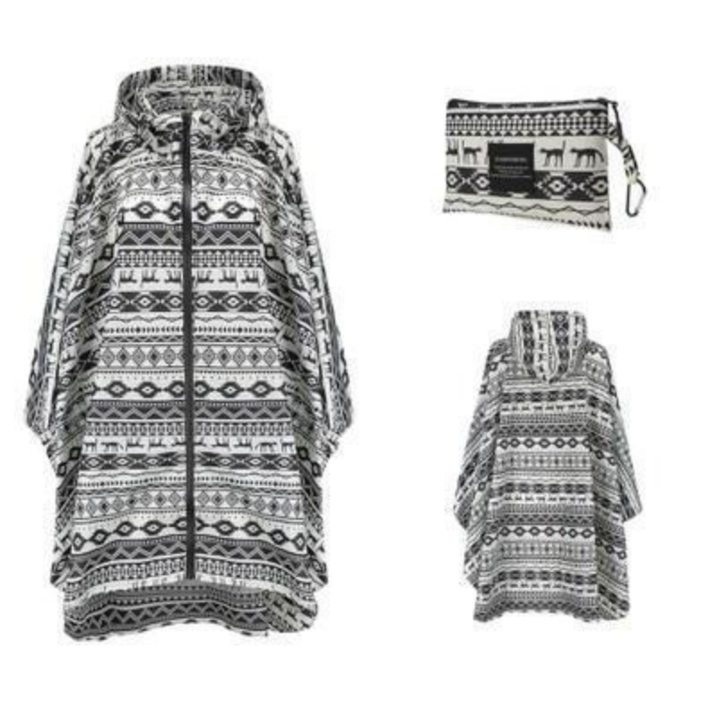 Poncho Femme pour la Pluie - Gris