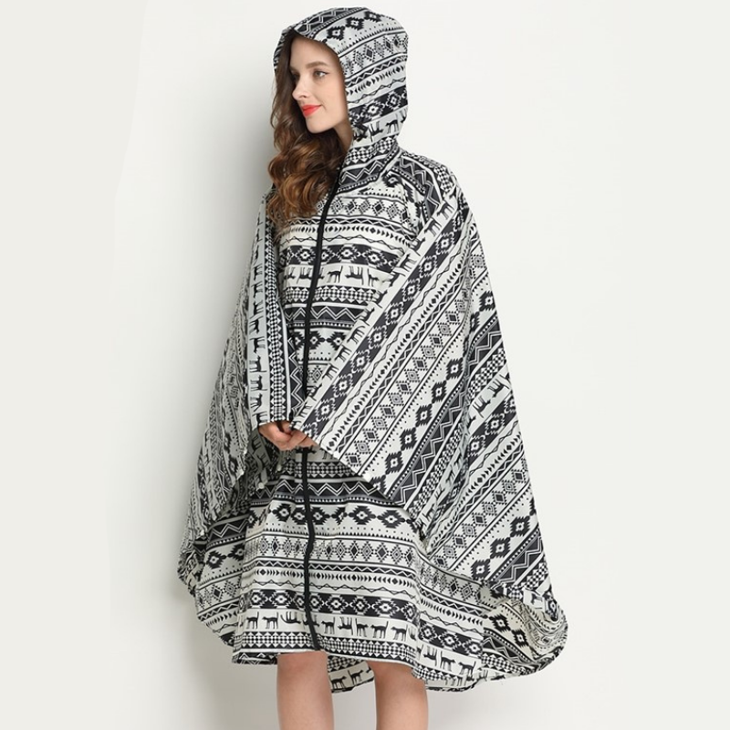 Poncho Femme pour la Pluie - Gris