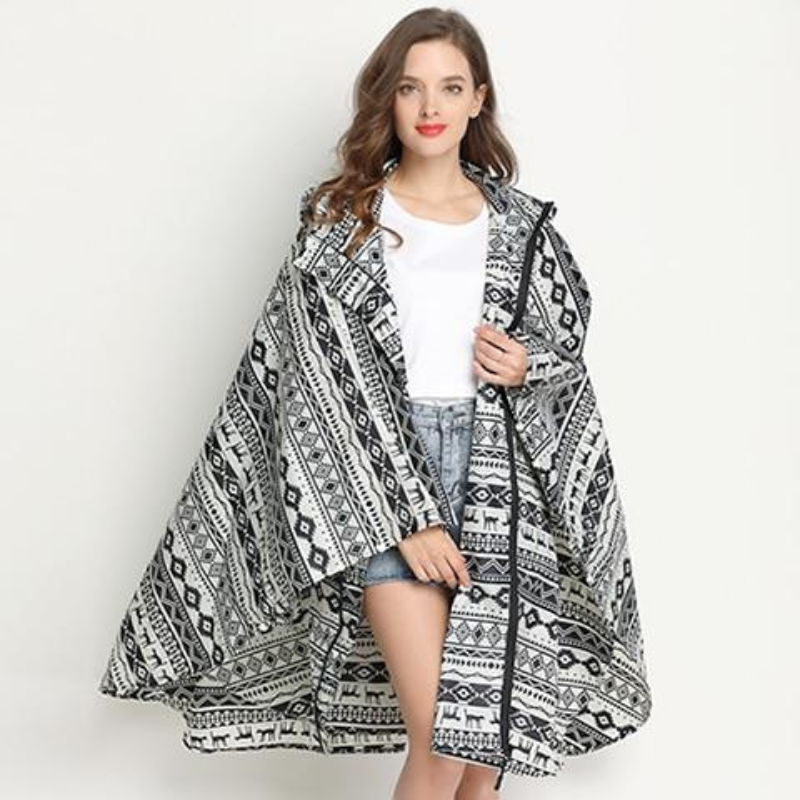 Poncho Femme pour la Pluie - Gris