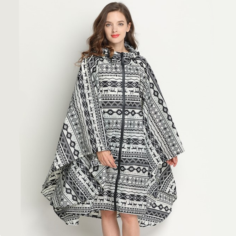 Poncho Femme pour la Pluie - Gris