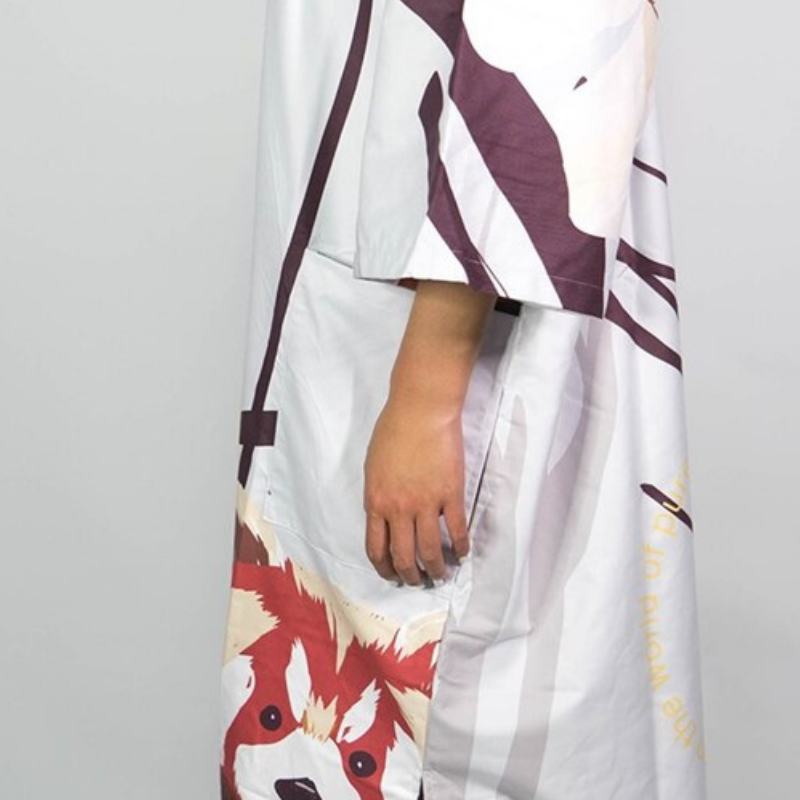 Poncho Femme Surf - Blanc