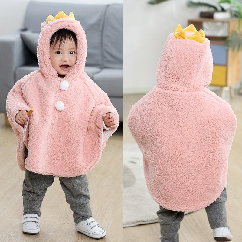Poncho Fille avec Capuche - rose / 0-36 mois