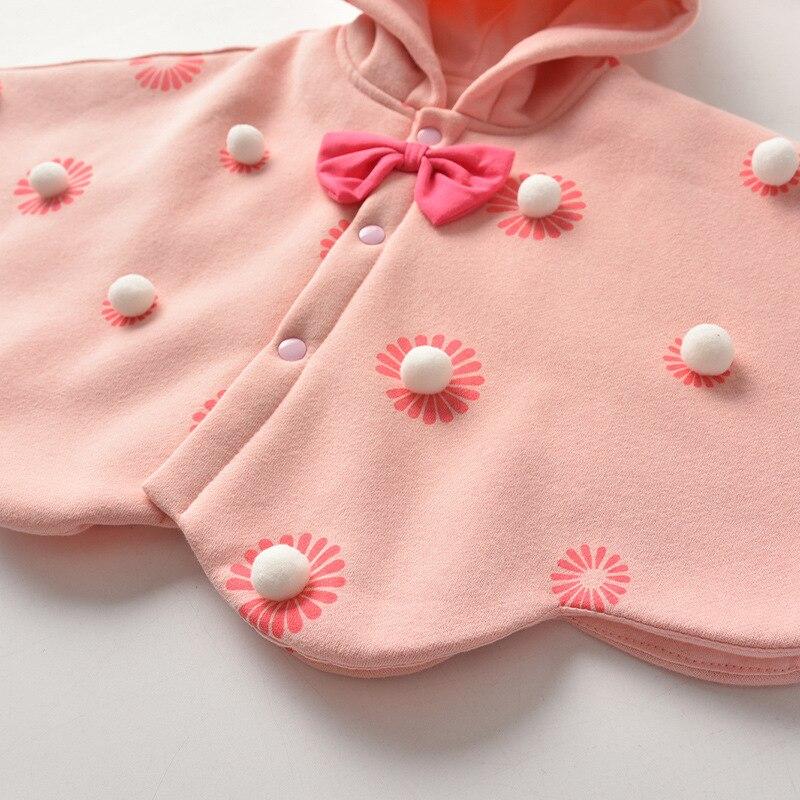Poncho Fille Rose Capuche