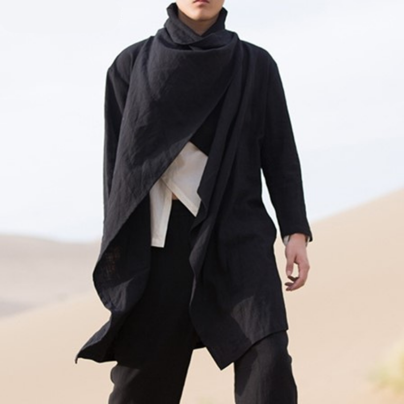 Poncho Homme Eté Noir