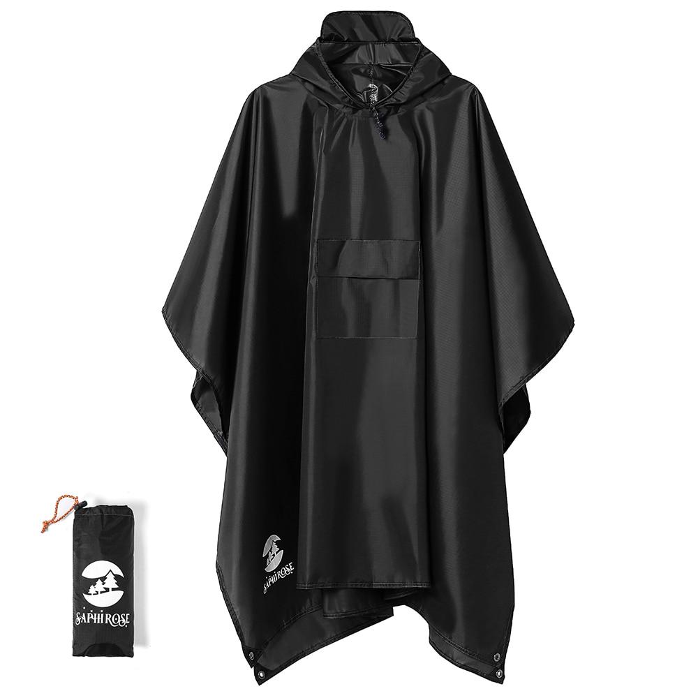 Poncho Imperméable Homme - Noir