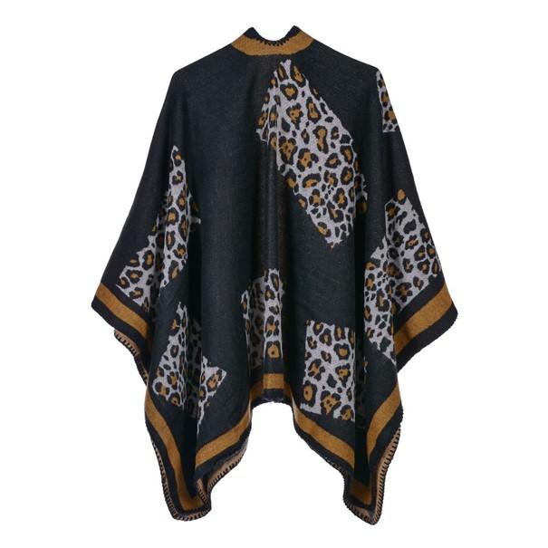 Poncho Léopard Femme