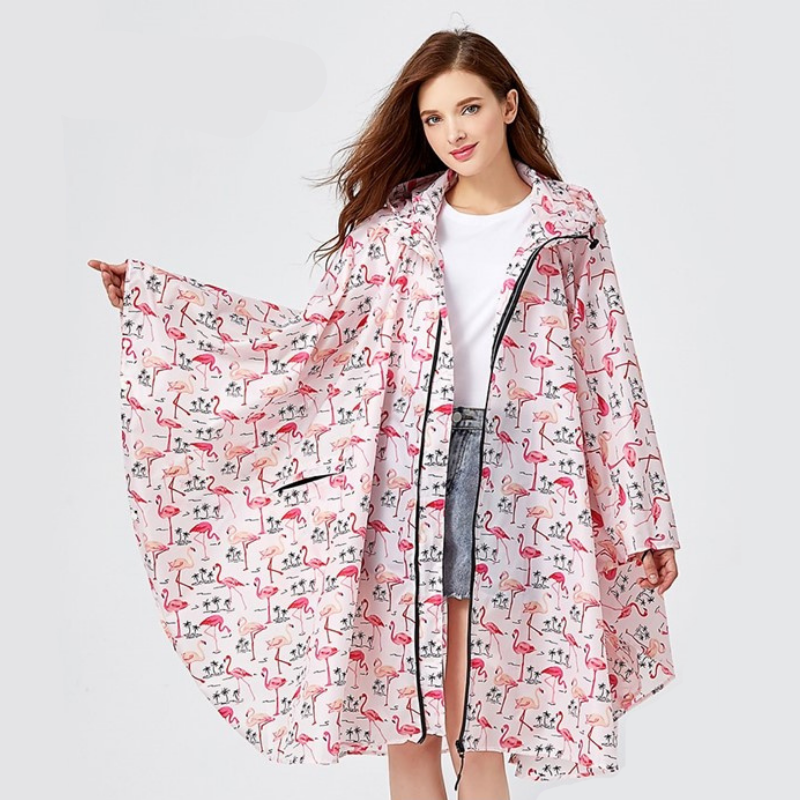 Poncho Pluie Femme Flamands Roses - Rose