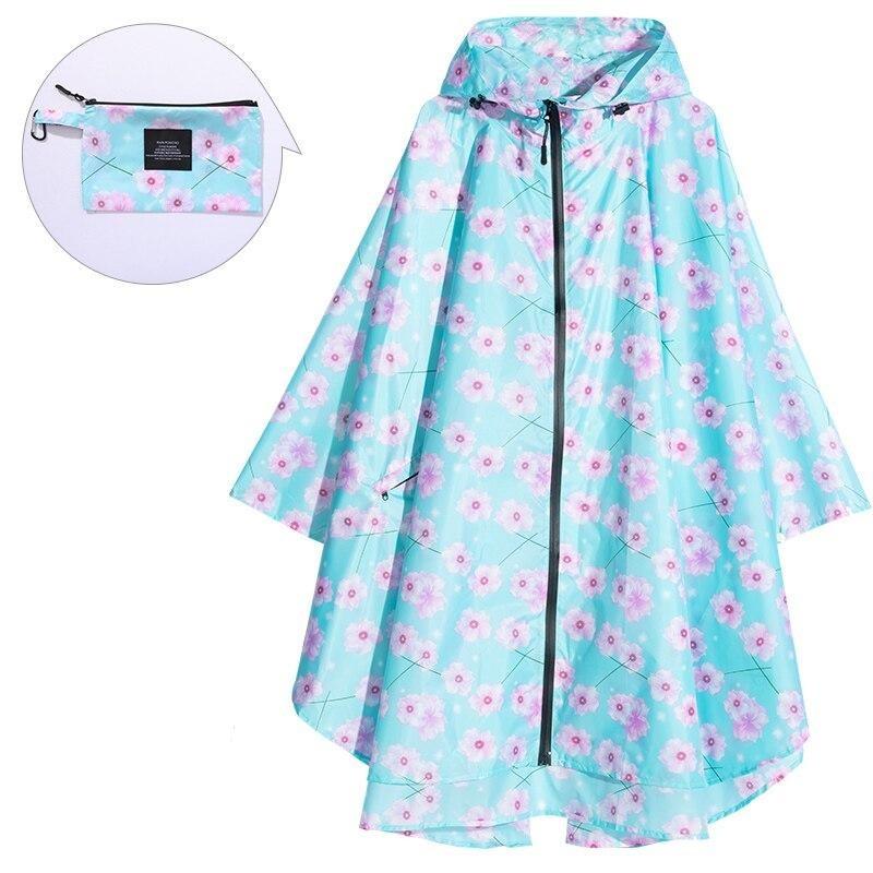 Poncho Pluie Femme Sakura - Bleu Clair