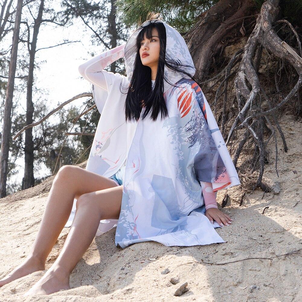 Poncho Surf Femme - Ivoire