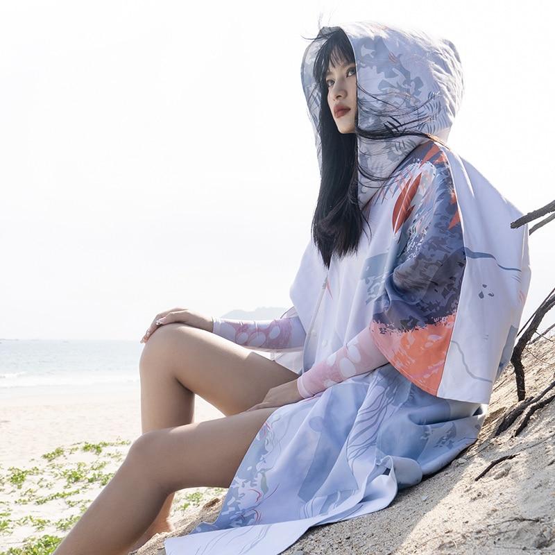 Poncho Surf Femme - Ivoire