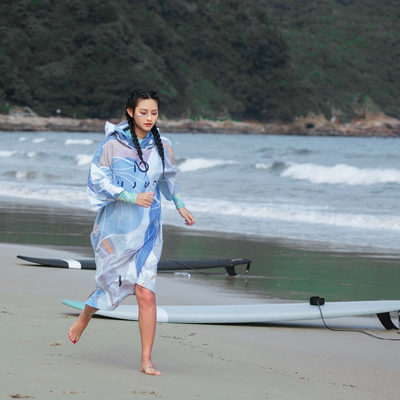 Poncho Surf Modern Art - Bleu