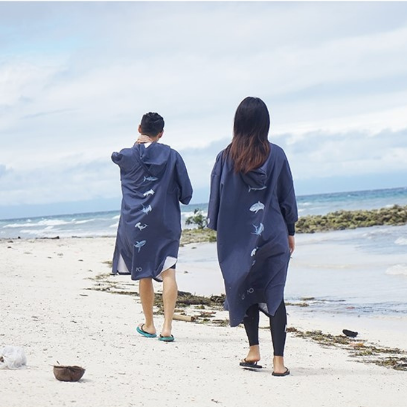 Poncho Surf Shark - Bleu