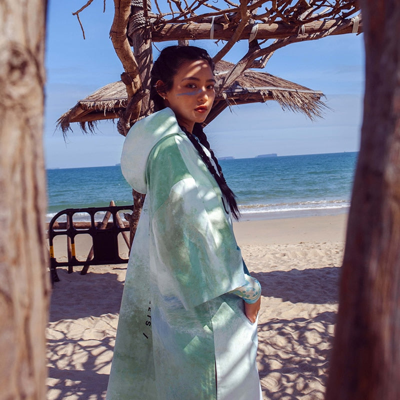 Poncho Surf Wind - Vert