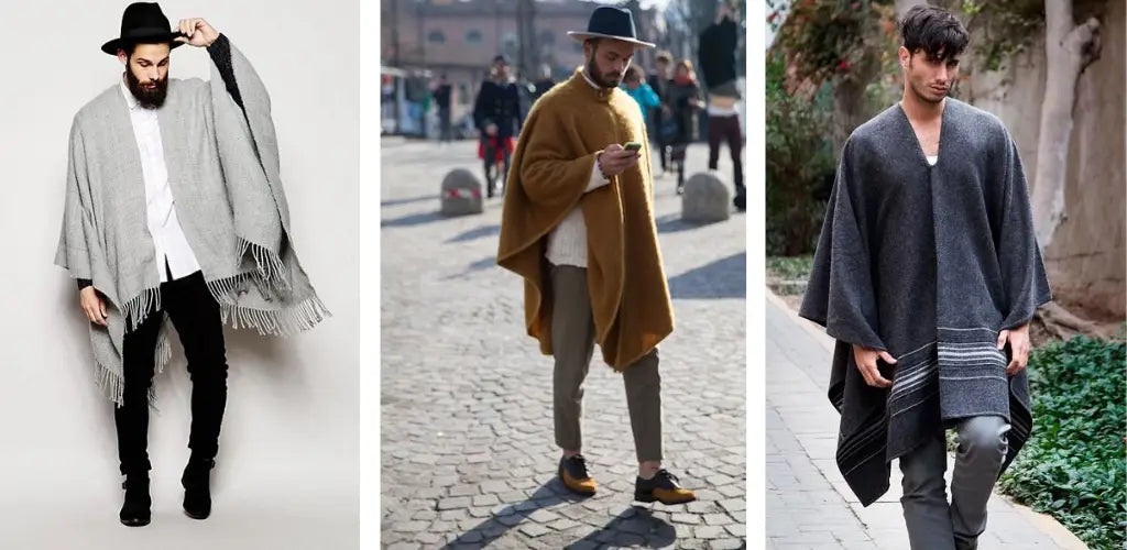 Poncho homme style épuré