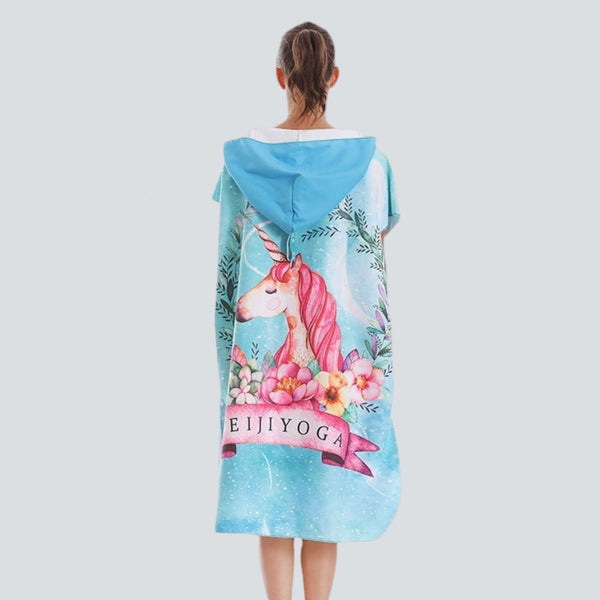 Cape de Bain Femme Licorne Poncho Shop