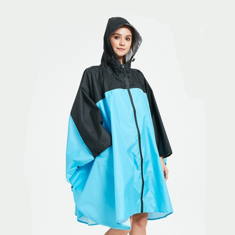 Poncho pluie Femme Noir & Bleu - Noir & Bleu