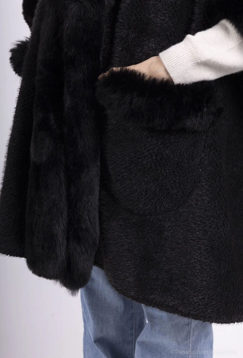 Cape Femme Fausse Fourrure